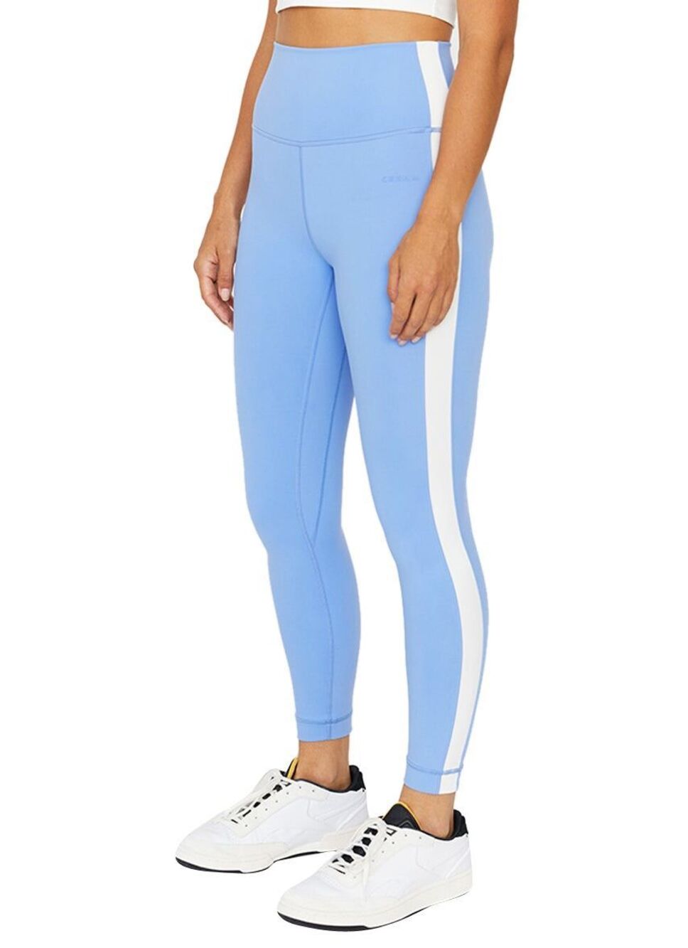 ✨Cream Yoga Hana 7/8 Side Stripe Blue Sz Medium Leggings✨